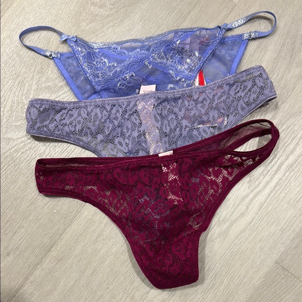 Victoria's Secret Lace Panties (Set of 3)